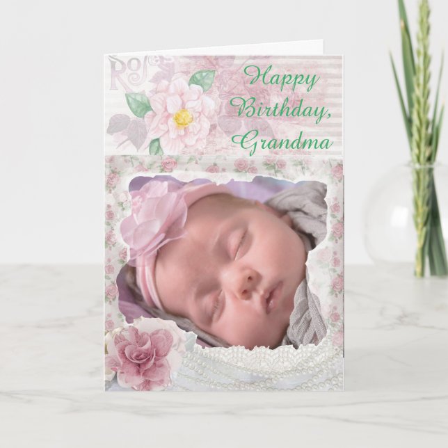 Personalised Photo Happy Birthday Grandma Card (Front)