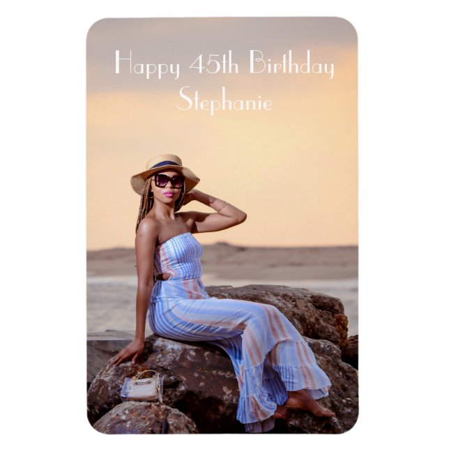 Personalised Photo Happy Birthday  Magnet (Vertical)
