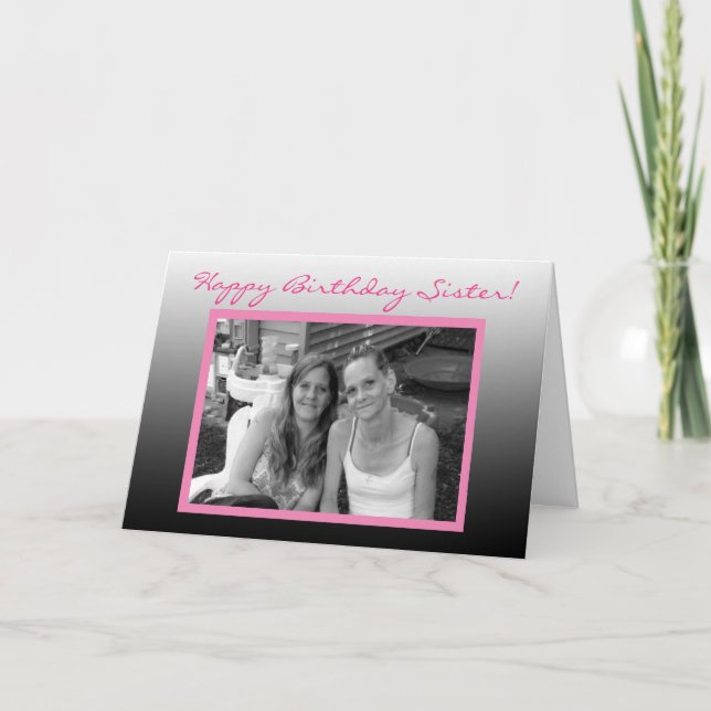 Personalised Photo Happy Birthday Sister Card (Front)
