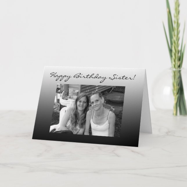 Personalised Photo Happy Birthday Sister Card (Front)