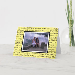 Personalised Photo Happy Birthday to my Daughter Card