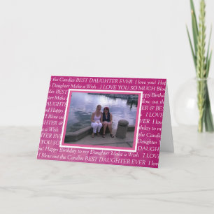 Personalised Photo Happy Birthday to my Daughter Card