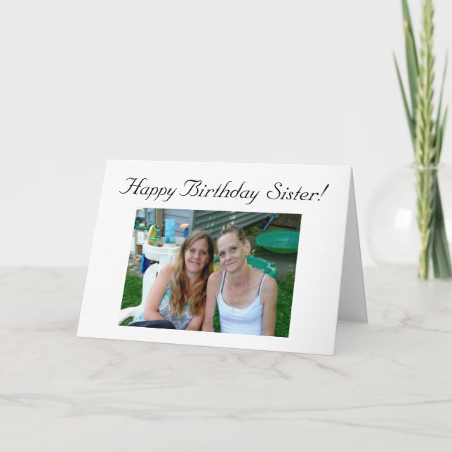 Personalised Photo Happy Birthday to my Sister Card (Front)
