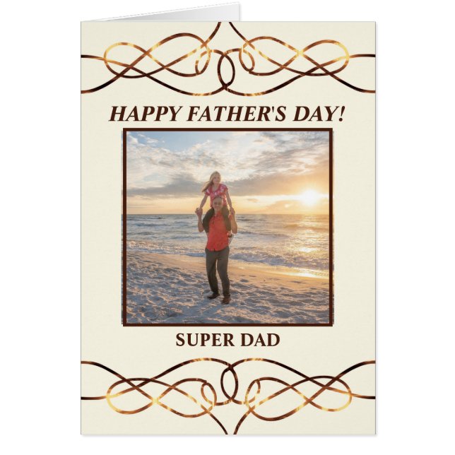 Personalised Photo Happy Father's Day Super Dad (Front)