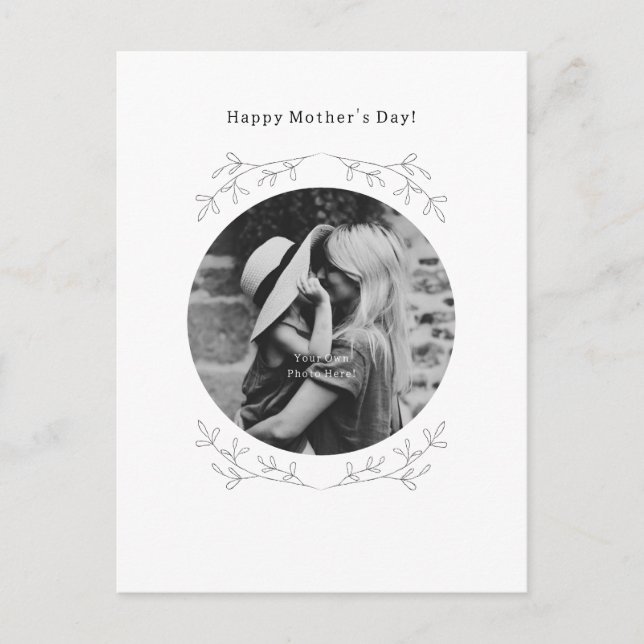 Personalised Photo Happy Mother's Day Card. Postcard (Front)