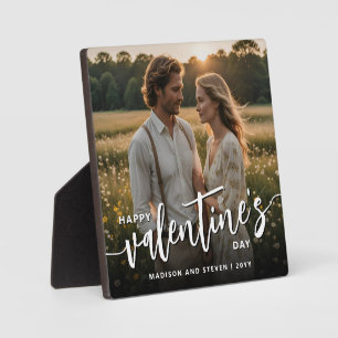 Personalised Photo Happy Valentine's Day Elegant Plaque