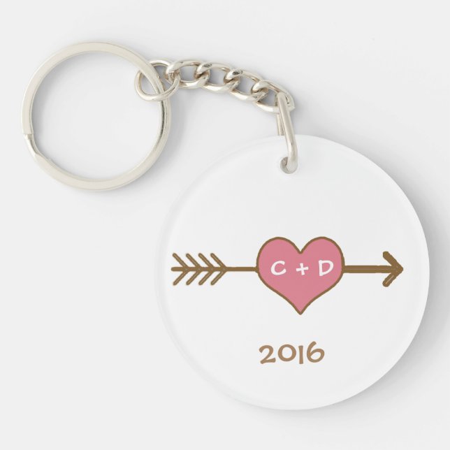 Personalised Photo Heart Keychains Template (Front)