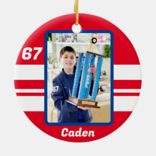 Personalised Photo Hockey Ornament