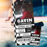 Personalised Photo Hockey Ticket Birthday Party
