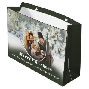 Personalised Photo Holiday or Christmas Large Gift Bag