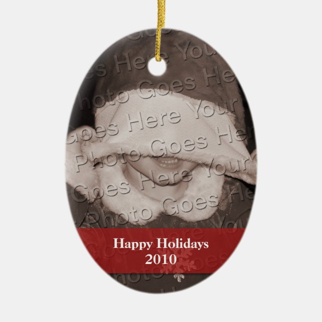 Personalised Photo Holiday Ornament (Front)
