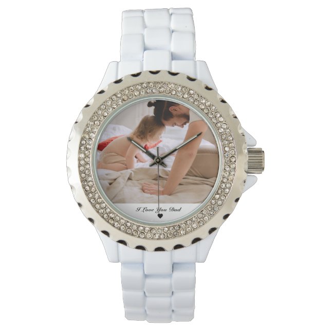 Personalised Photo  I love You Dad  Watch (Front)