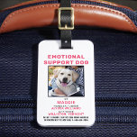 Personalised Photo ID Emotional Support Dog Badge Luggage Tag<br><div class="desc">Emotional Support Dog - Easily identify your dog as an ESA , while keeping your dog focused and cut down on distractions while working with one of these k9 ESA dog id badges. Although not required, an Emotional Support Dog ID badge gives you and your dog peace of mind and...</div>