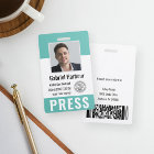 Personalised Photo ID & Logo Journalist Press Pass
