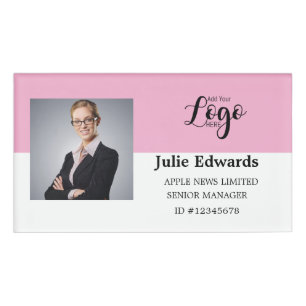 Personalised Photo ID & Logo security pass Badge