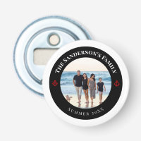 Personalised Photo in Black Circle with Red Anchor