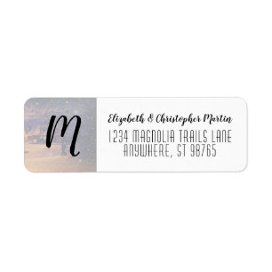Personalised Photo Initial Return Address Label