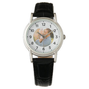 Personalised Photo Inlay Leather Watch
