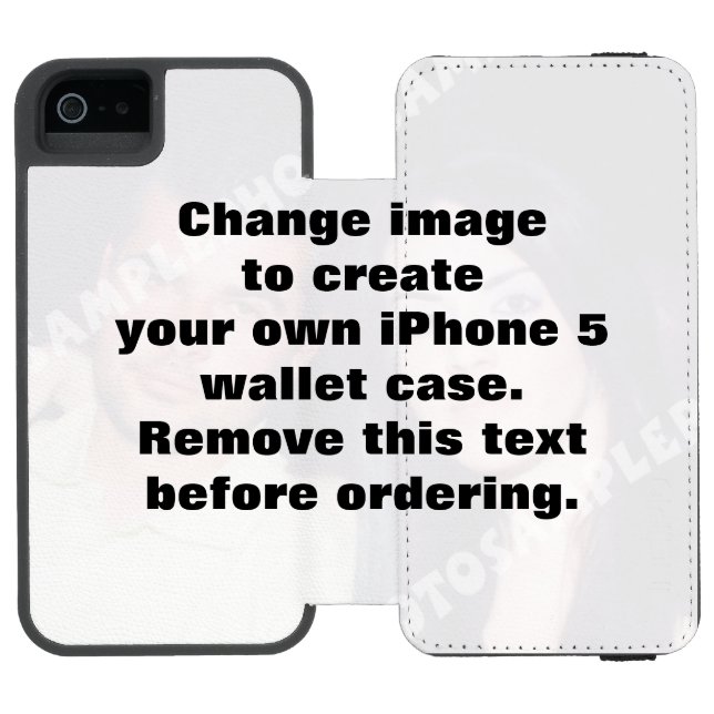 Personalised photo iPhone 5 wallet case. Incipio iPhone Wallet Case (Folio Open)