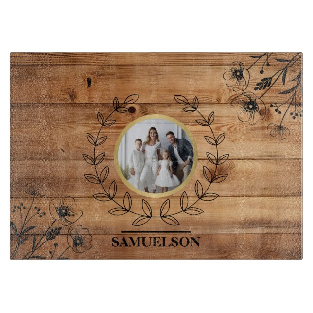 Personalised Photo Keepsake Cutting Board (Front)