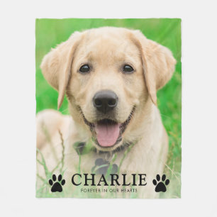 Personalised Photo Keepsake Dog Pet Memorial Fleece Blanket