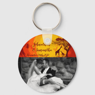 Personalised Photo Key Chain African Safari Giraff