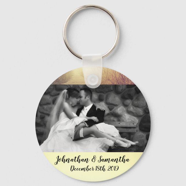 Personalised Photo Key Chain Sunrise Pathway Walkw (Front)