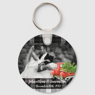 Personalised Photo Key Chain XMAS Truck Baffalo