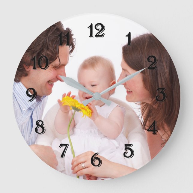Personalised Photo Large Clock (Front)