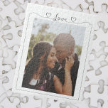 Personalised Photo Love Heart Typography Jigsaw Puzzle<br><div class="desc">Make a Personalised Photo keepsake jigsaw puzzle from Ricaso - add your own photograph  - a stunning love heart typography style frame surrounds your photograph - wonderful keepsake gifts</div>