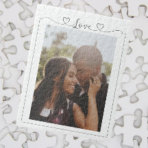 Personalised Photo Love Heart Typography