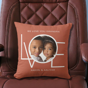 Personalised Photo Love Keepsake Grandpa Cushion