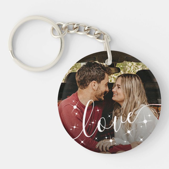 Personalised Photo Love Keepsake Key Ring (Front)