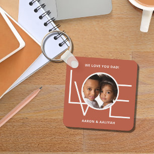 Personalised  Photo Love You Dad Key Ring