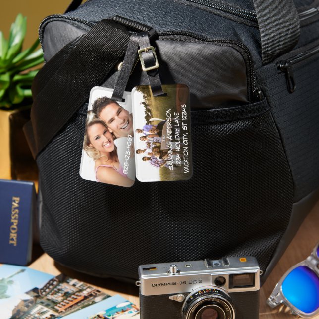 Personalised Photo Luggage Tag (Front & Back)