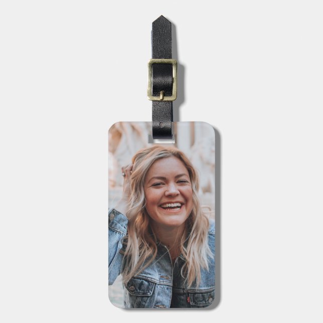 Personalised Photo Luggage Tag (Front Vertical)