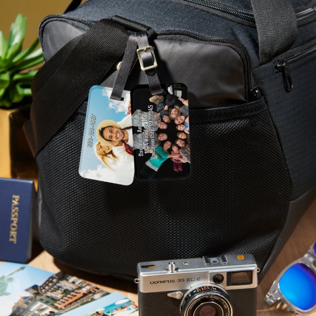 Personalised Photo Luggage Tag (Front & Back)