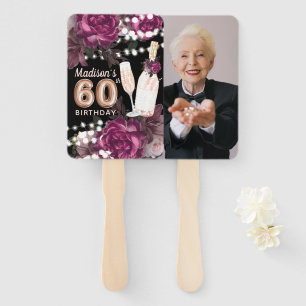 Personalised Photo Luxury 60th Birthday Hand Fan