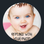 Personalised Photo Magnet<br><div class="desc">Custom create a one of a kind magnet.. upload your own photo to this  magnet  - fridge magnets from Ricaso</div>