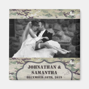 Personalised Photo Magnet Army OCP Camo Uniform