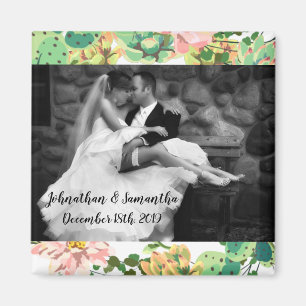 Personalised Photo Magnet Bohemian Cactus Succulen