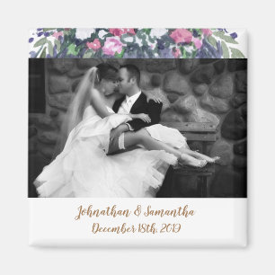 Personalised Photo Magnet Summer Country Wedding R