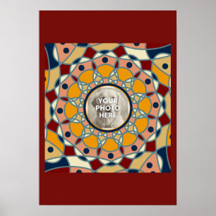 Personalised Photo Mandala Design Baby Shirt Poster
