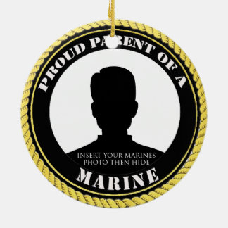 Personalised Photo Marine Parent Ornament