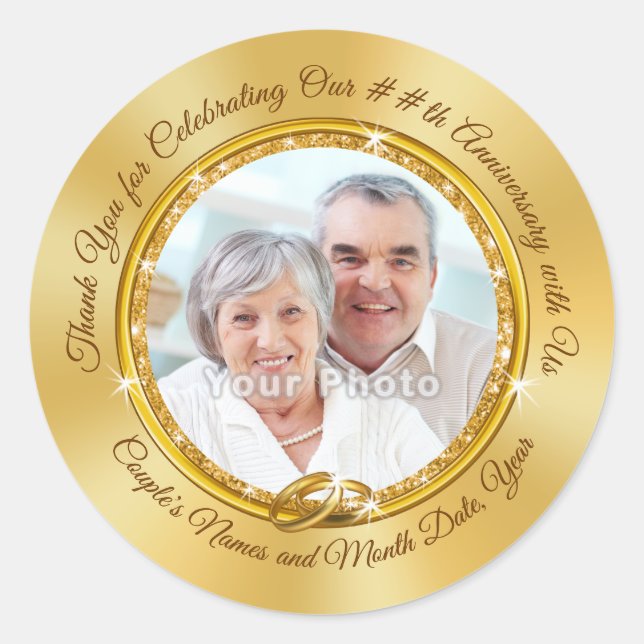 Personalised Photo Marriage Anniversary Sticker (Front)