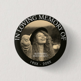 Personalised Photo Memorial 3 Cm Round Badge