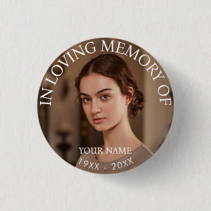 Personalised Photo Memorial 3 Cm Round Badge