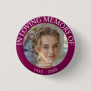 Personalised Photo Memorial 3 Cm Round Badge
