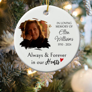 Personalised Photo Memorial Christmas Ceramic Tree Decoration