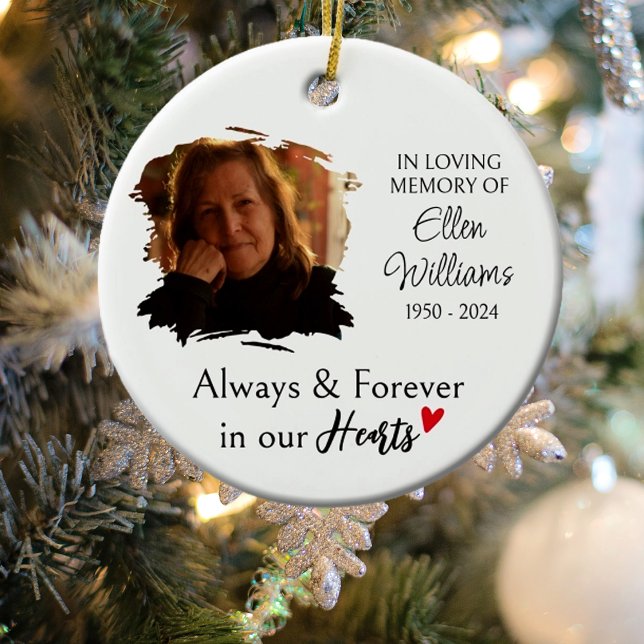 Personalised Photo Memorial Christmas Ceramic Tree Decoration (Creator Uploaded)